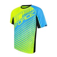 Tricou Force MTB Attack fluo/albastru 