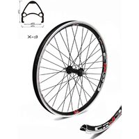 Roata fata 24, janta CROSSER X3 albastra, butuc Joytech QR, R3805