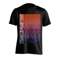 Tricou SUPACAZ - Star Fade - orange neon / roz neon / mov neon-L